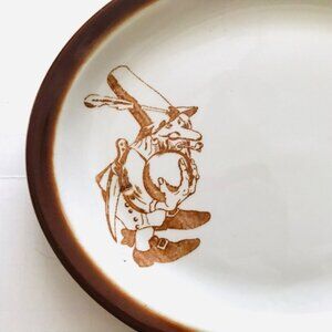 Rare Elf Gnome Oval Plate Gnome Bowling Fantasy Tepco Restaurant Ware 11.5" Vtg